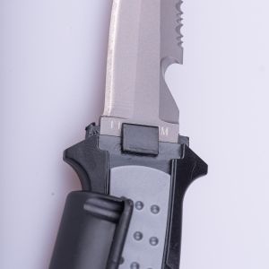 titanium mini BC knife sharp/blunt tip with PC holder and scabbard