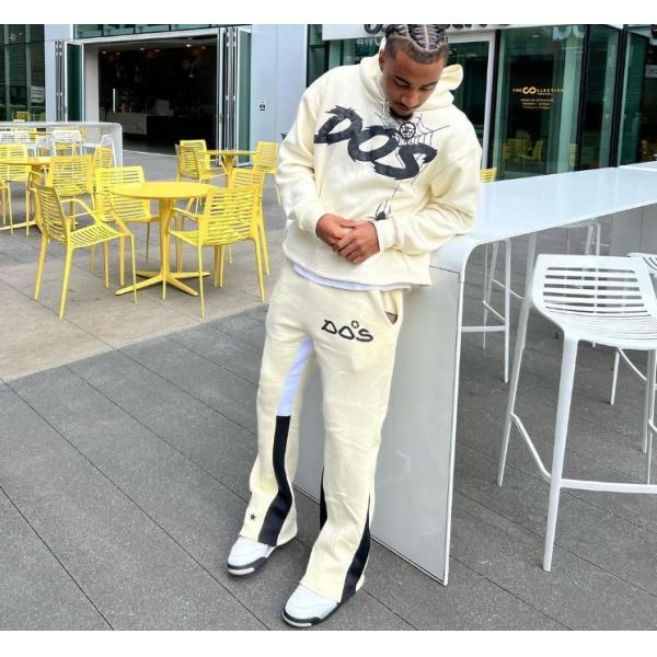2 Pieces Casual Tracksuit ODM 100% Cotton Plain Dyed For Men
