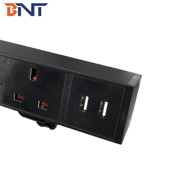 Rectangle power data center media conference table top socket with clip