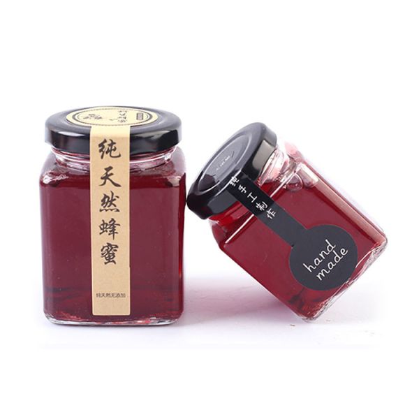 Quality Fancy Square Glass Honey Jars , Glass Canning Jars SGS Certification wholesale