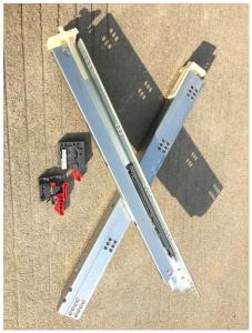 Cheap Galvanized Cabinet Drawer Slides , Bottom Mount Drawer Slides Anti Rust for sale