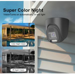 Customized Metal Dome Style 8 Channels indoor Face Detection H.265 4K 8MP Wired