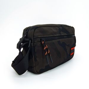 Customized Black Single Shoulder Bag , Cross Body Sling Bag With Adjustable