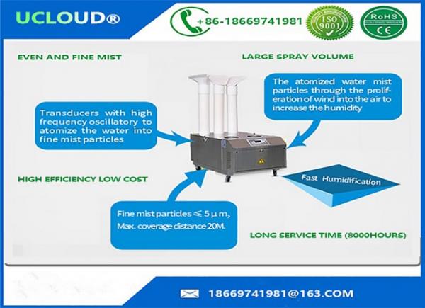 Industrial ultrasonic humidifier for textile humidification humidity control ESD prevention