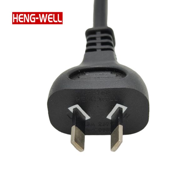 Quality Heng-Well  Australia 2 Pin Power Plug  Extension Cable  Australia SAA Power Cord Power Cables AC Power Extension Cord for Power Supply 250V Rated Voltage wholesale