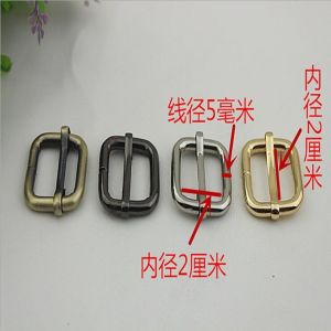 Cheap Bag making fittings 20 mm light gold iron adjust square ring adjustable buckle for sale