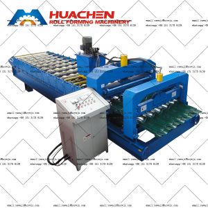 Roofing Glazed Tile Cold Roll Forming Machine 12 Stations