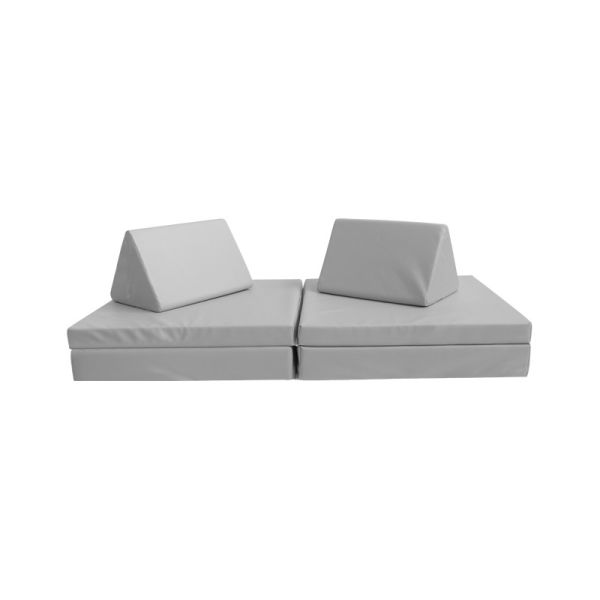 Quality Foldable Foam Play Couch Set Modular Play Sofa With 2 Triangle Pillows wholesale