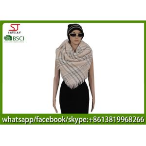 China 230g 120*130cm 100%Acrylic woven jacquard grid poncho Hot sale  factory  keep warm fashion china supplying for women on sale