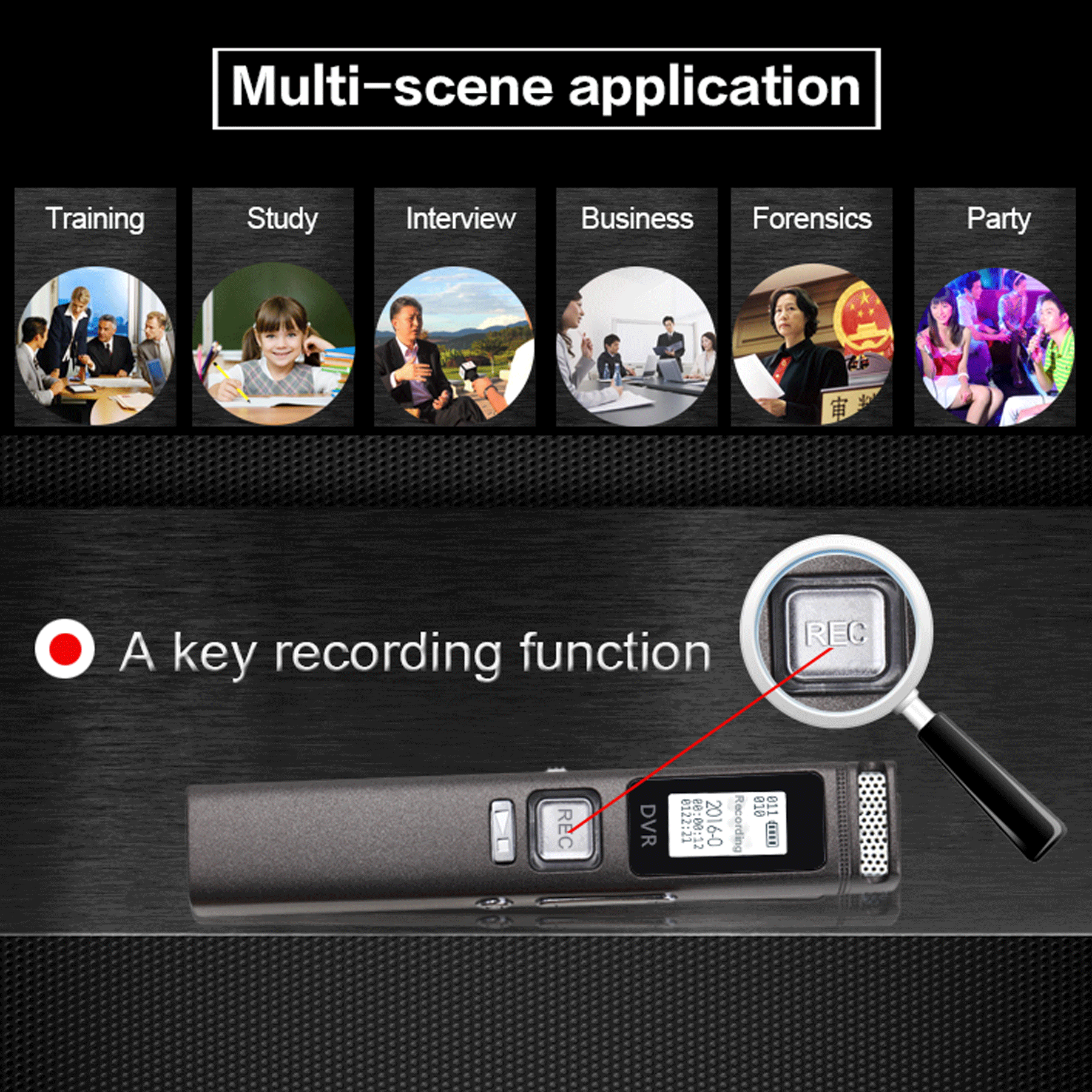 Factory Direct Supply Hidden Vocal Meeting Minutes Audio Recording Microphone Voice Recorder