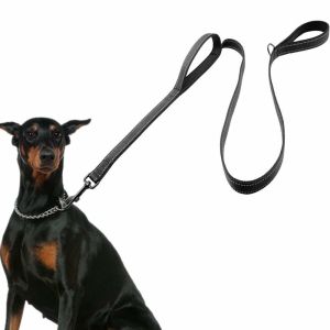 China 2 Handles Nylon Dog Leash 6 FT Long For Extra Control Reflective Stitch on sale