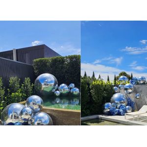 0.4m–10m Inflatable Double-Layer PVC Silver Mirror Balloons For Events Rental