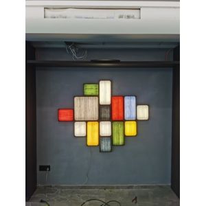 Nordic Style Bedside Wall Lamp Bedroom Background Wall Art Creative colour Wall