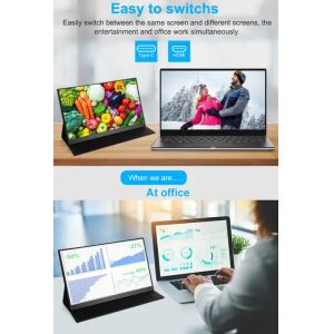 Usb Type-C 15.6 Inch Portable Monitor For Laptop Screen Extender