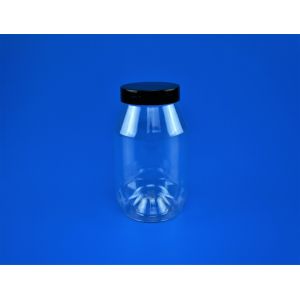 China Transparent Tea Sugar Jars , Screw Lid Food Grade Square Containers 377Ml on sale