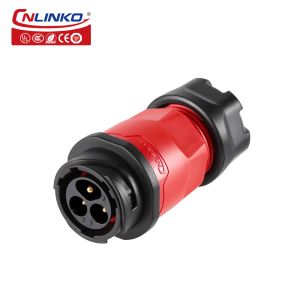 CNLINKO IP68 Waterproof 20a 12v DC Power Plug 20A 3 Pin Connector M20 Circular