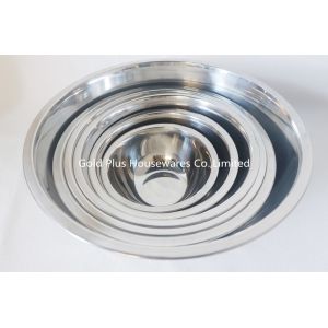 China 14cm Serving preservation deep mixing bowl stainless steel washing basin natural color small salad bowl on sale