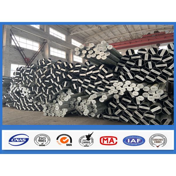 Quality 127mm Galvanized Octagonal Shape Steel Pole 35ft Tensile Strength 355Mpa wholesale