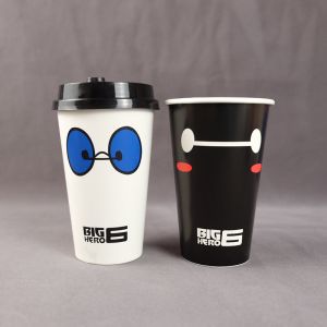 16Oz Disposable Paper Coffee Cup single wall PE coating customized