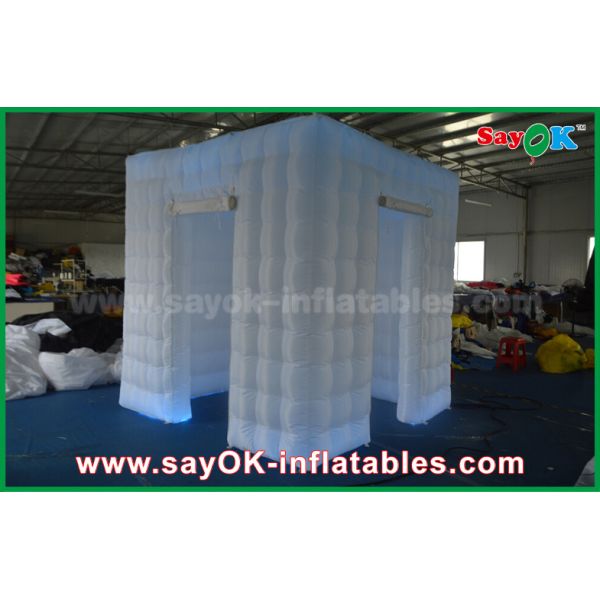 Funny Photo Booth Props Shopping Mall Two Doors Wedding Inflatable Photo Booth Portable With Led