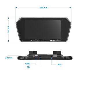 High quantity universal car reverse camera with 7 inch HD mirror monitor