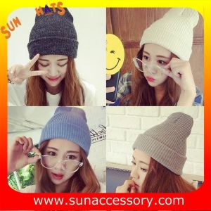AK17017 Sun Accessory promotion cheap knitted beanie hats for girls ,caps in