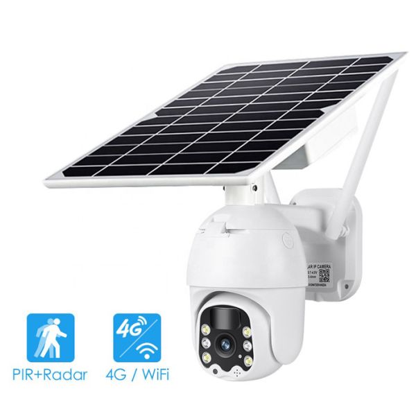 Quality Outdoor 2MP PTZ 4g LTE Solar Security Camera With Micro SIM Card wholesale