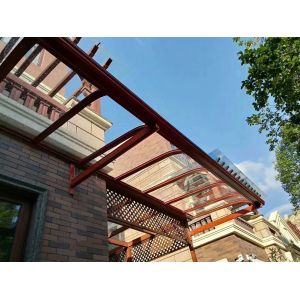 Customizable DIY Polycarbonate solid sheet Awning Durable Aluminum Frame Impact