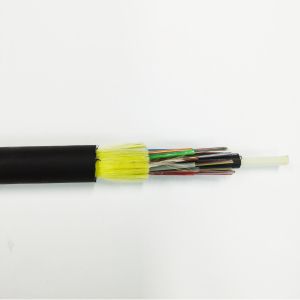 China Single Jacket ADSS Optical Aerial Fiber Cable Single Mode Aramid Yarn Strength on sale