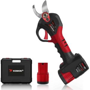 China 25mm Komok Electric Pruning Shears With 2 Pack Rechargeable Lithium Battery on sale