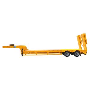 Factory Direct Heavy Duty 2/3/4 Axles Lowbed Semi Trailer with 28 Ton Two Speed