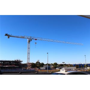 XGTT100 12 Tons FLAT TOP Luffing Construction Site Crane 60m