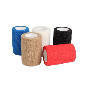 CE Class I Cotton Flexible Disposable Cohesive Bandage Wrap for Sports, Hand & Leg Guard