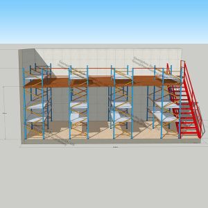 Multi Level Mezzanine Racking System 2.5 Tons Mezzanine Warehouse Storage