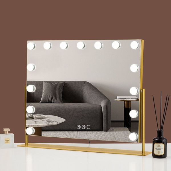 Illuminated Lighted Small Hollywood Mirror 12x Magnifying