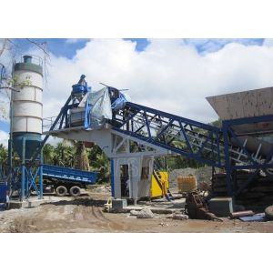 Prestressed Central Mix Mobile Concrete Batch Mix Plant 25m3/H Wit High