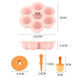 Food Grade Silicone Ice Mold 7 Hole Popsicle DIY Ice Cream Box Silicone Popsicle