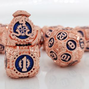 Gear Metal Dice Set DND Dungeons And Dragons TRPG Polyhedral Dice D6 Table