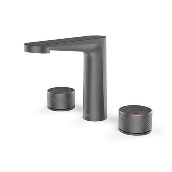 Quality 190mm Grey Basin Mixer Faucet Knob Control Bathroom Sink Faucets wholesale