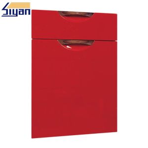 Red High Glossy Modern Kitchen Cabinet Doors Replacement With E1/E2 MDF Board