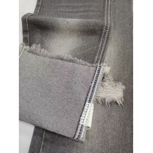 GRAY Color Left Twill 10.3oz Denim Fabric Woven With 180cm Full Width For Jeans