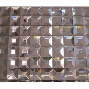 Decorative Silver Metallic Floor Tiles , Solid Mirror Metallic Mosaic Bathroom