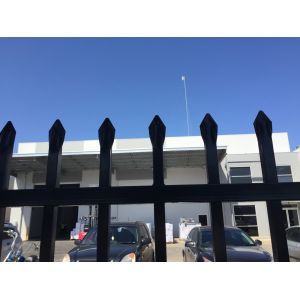 Security Fence, Tubular Fencing, Crimp-Top steel Black Fence Panels