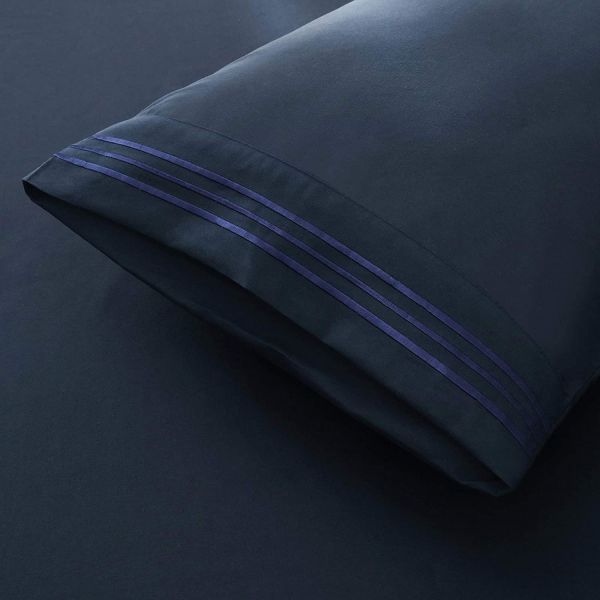 200TC Three Lines Embroidery Luxury Hotel Sheet Set with 100% Polyester Microfiber