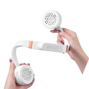 China 4000mAh 4W Wearable Neck Air Conditioner Bladeless Travel Handheld Fan on sale
