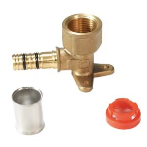 Polished Sand Blasted And Nickel Plated Brass Tee Compression Fitting with seat