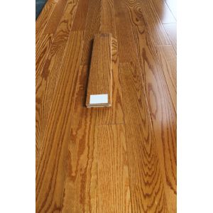 Red oak solid hardwood flooring, smooth surface with color butter rum