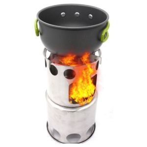 Custom Logo Titanium Tent Stove / Titanium Camp Stove 100% Recyclable Design