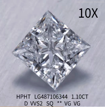 1.1 Ct Princess Cut Lab Grown Diamond Jewelry D VVS2 HPHT Lab Grown Diamond