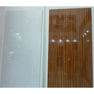 Popular wood grain design acrylic mdf panel for kitchen cabinet